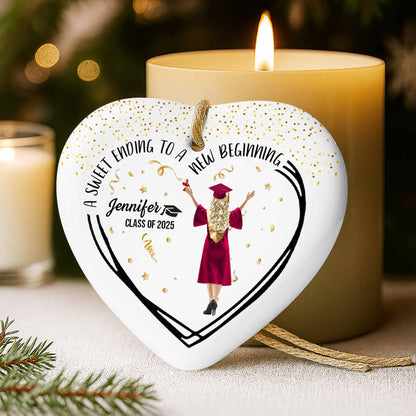 A Sweet Ending To A New Beginning, Graduate In Cap And Gown