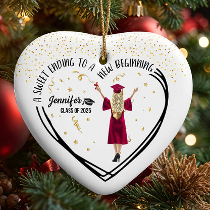 A Sweet Ending To A New Beginning, Graduate In Cap And Gown