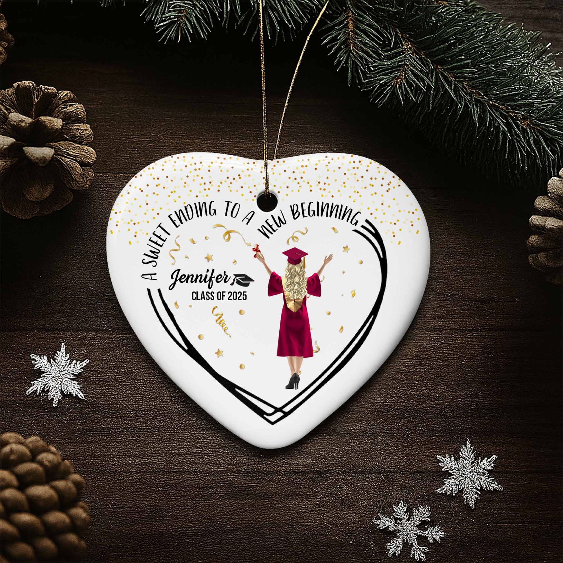 A Sweet Ending To A New Beginning, Graduate In Cap And Gown