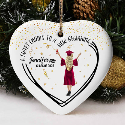 A Sweet Ending To A New Beginning, Graduate In Cap And Gown