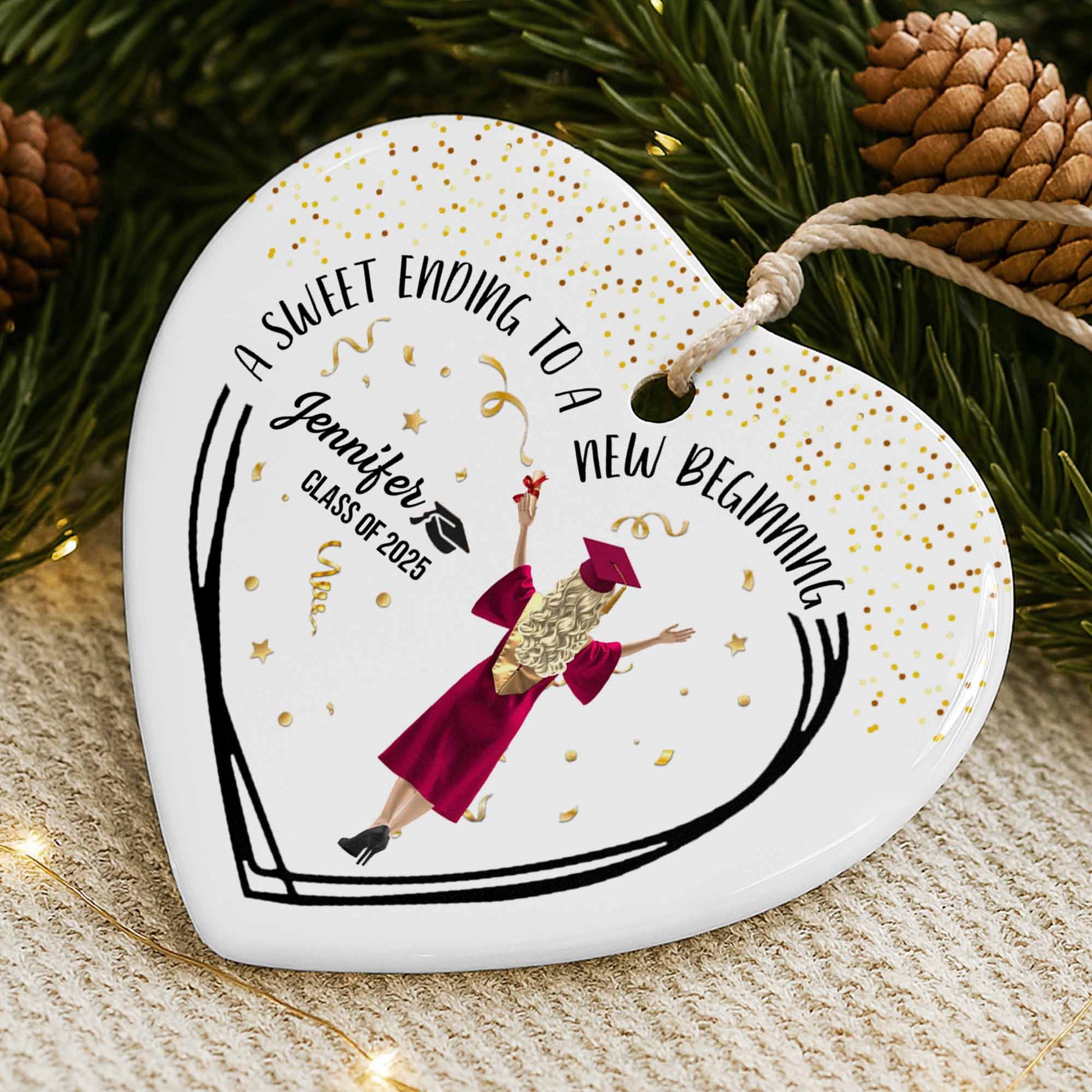 A Sweet Ending To A New Beginning, Graduate In Cap And Gown