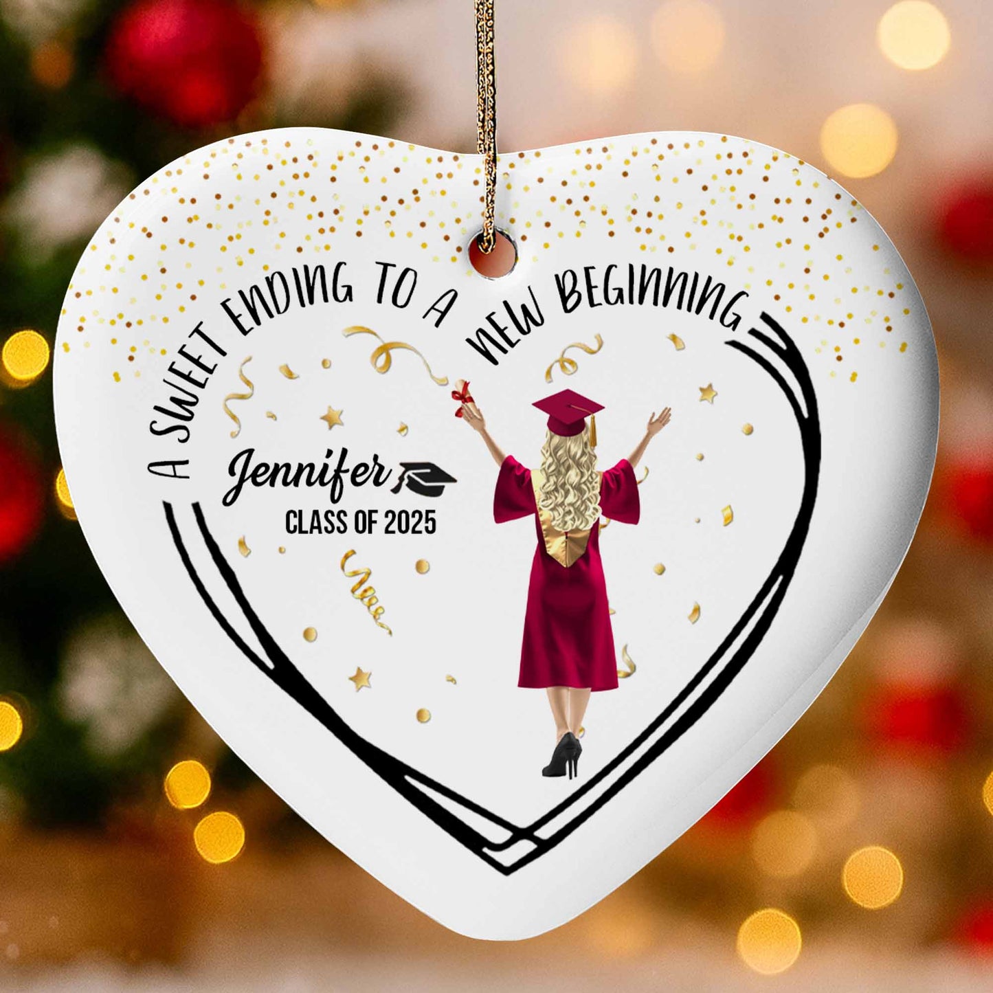 A Sweet Ending To A New Beginning, Graduate In Cap And Gown