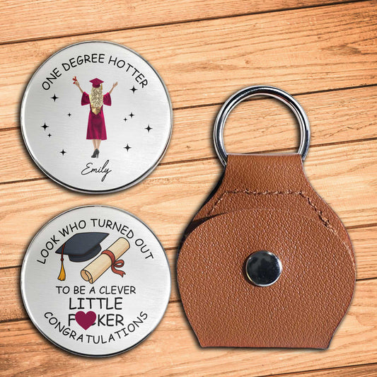 One Degree Hotter, Graduation Cap And Diploma - Personalized Custom Pocket Hug - GRAD334_HTOK