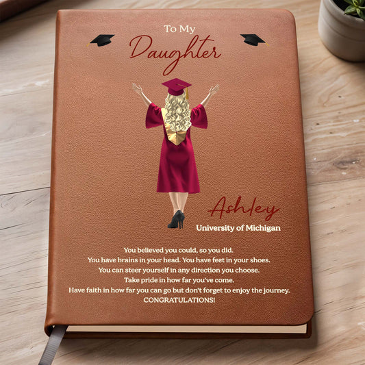 To My Daughter, Believe In Yourself, Graduation Cap And Diploma