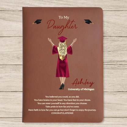 To My Daughter, Believe In Yourself, Graduation Cap And Diploma