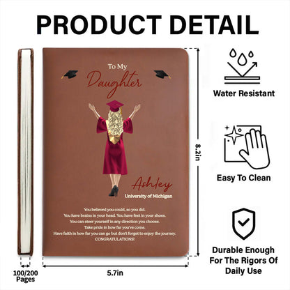 To My Daughter, Believe In Yourself, Graduation Cap And Diploma