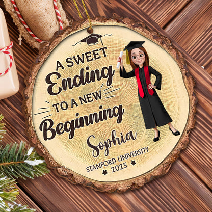 A Sweet Ending To A New Beginning, Graduation Cap And Diploma