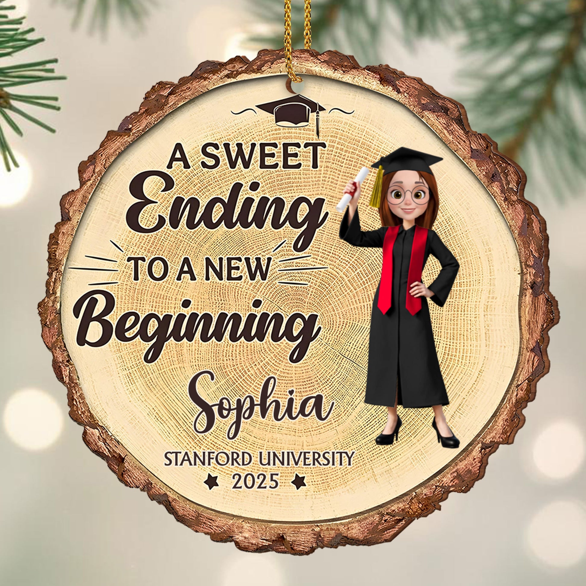 A Sweet Ending To A New Beginning, Graduation Cap And Diploma