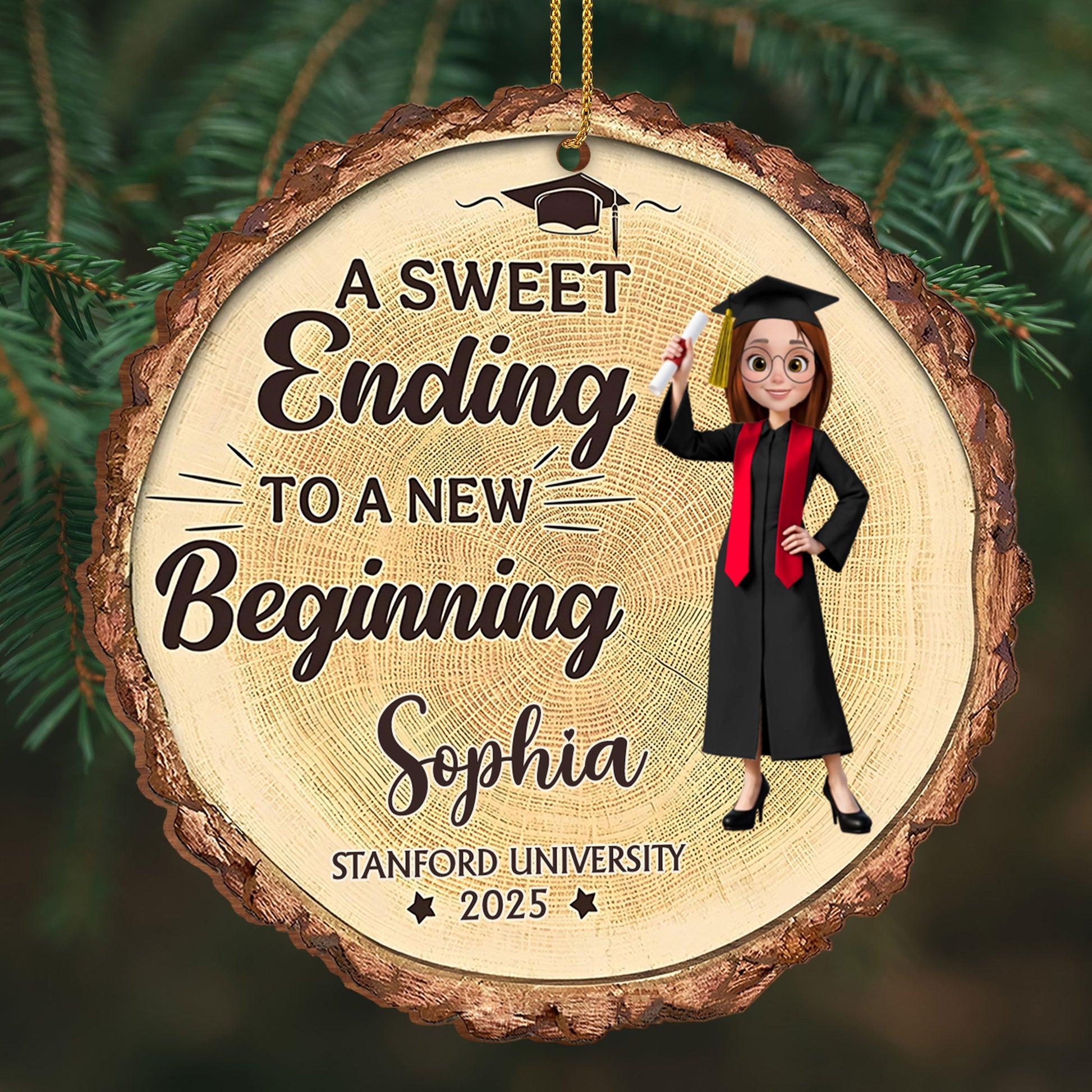 A Sweet Ending To A New Beginning, Graduation Cap And Diploma