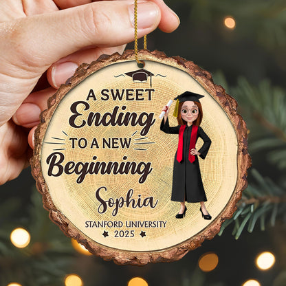 A Sweet Ending To A New Beginning, Graduation Cap And Diploma