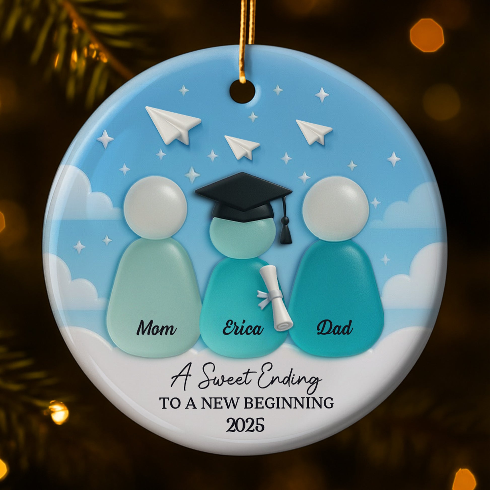 A Sweet Ending to a New Beginning, Graduation Cap and Diplomas Design