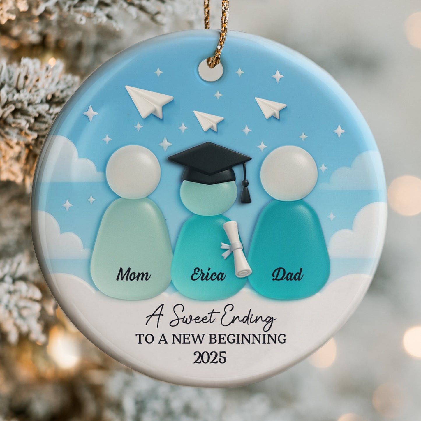 A Sweet Ending to a New Beginning, Graduation Cap and Diplomas Design