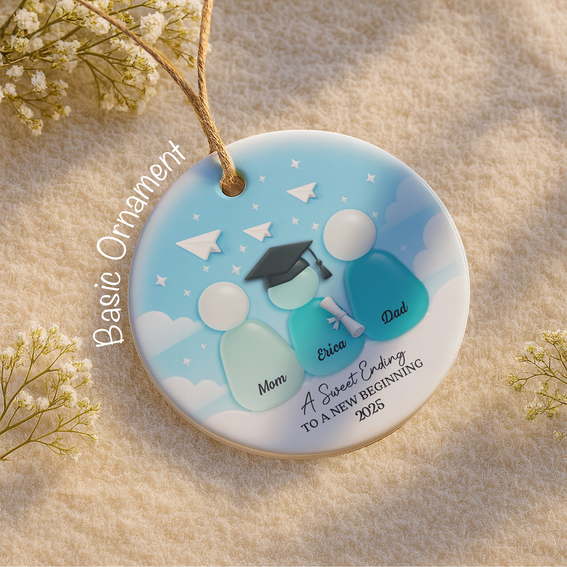 A Sweet Ending to a New Beginning, Graduation Cap and Diplomas Design