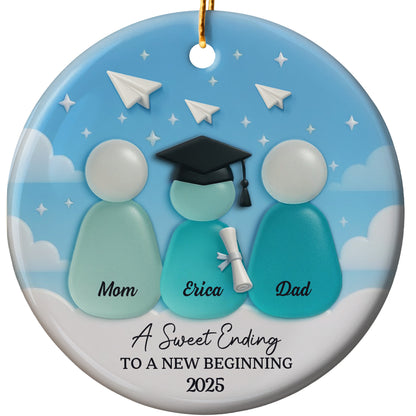 A Sweet Ending to a New Beginning, Graduation Cap and Diplomas Design