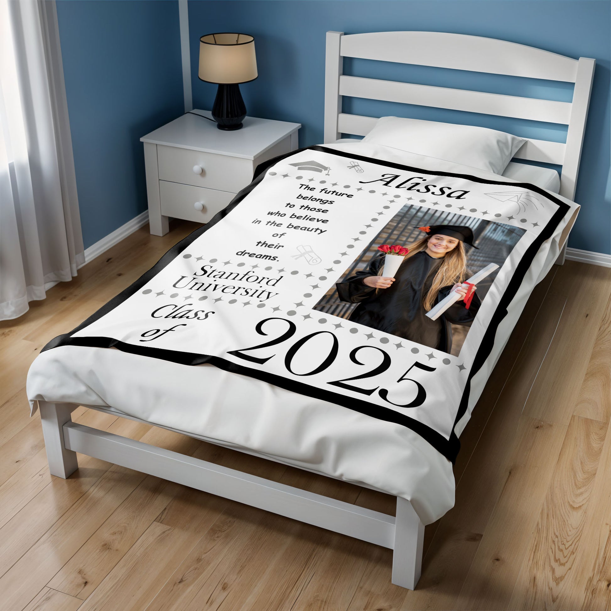 The Future Belongs To Those Who Believe In Their Dreams Graduation Blanket