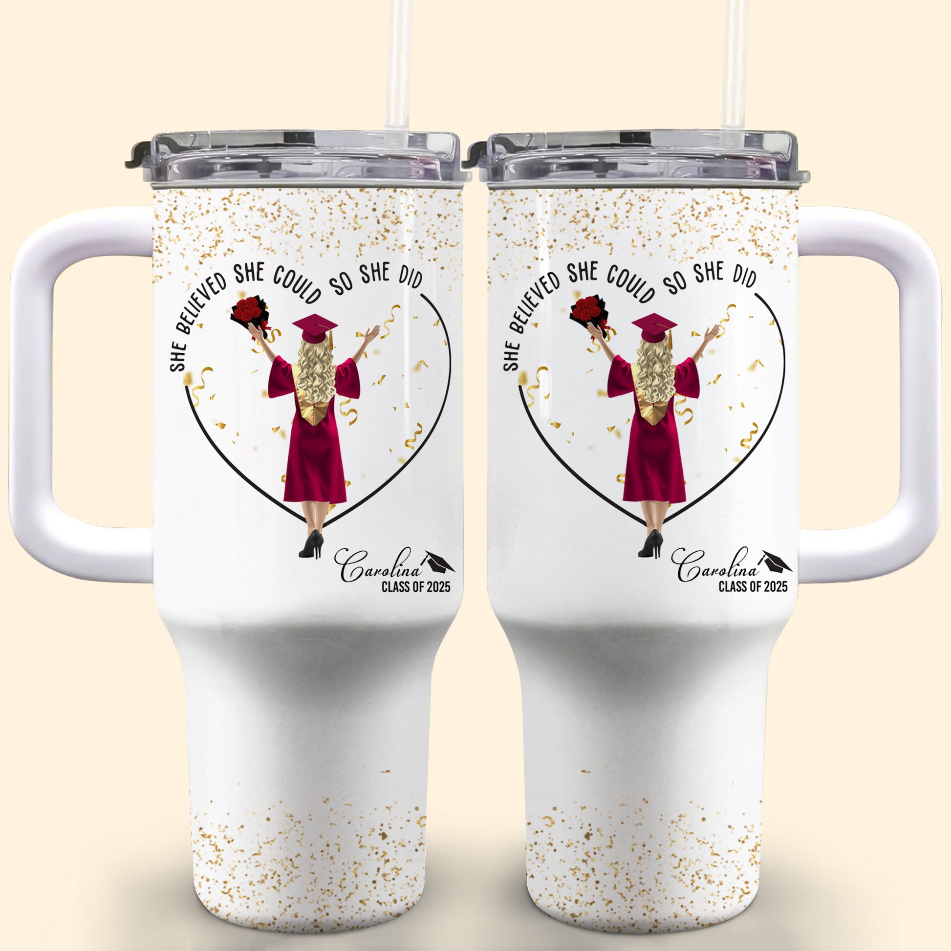 She Believed She Could So She Did, Graduation Cap and Confetti