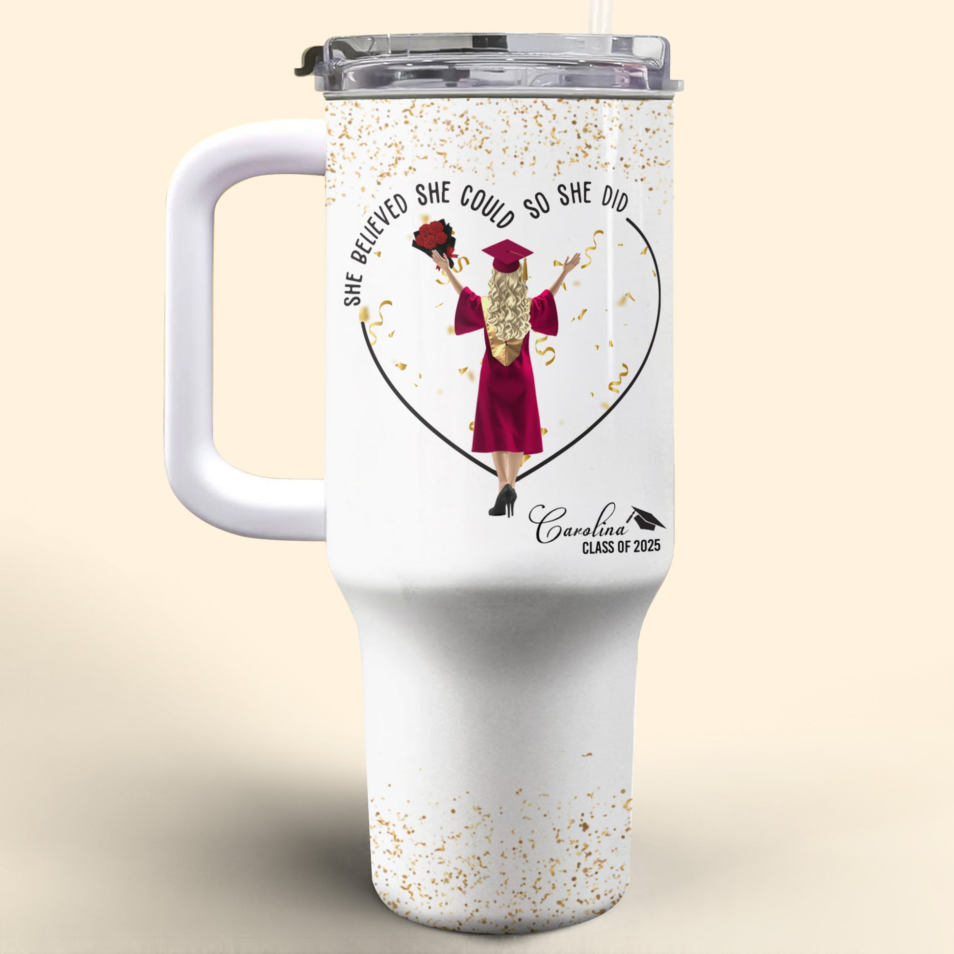 She Believed She Could So She Did, Graduation Cap and Confetti