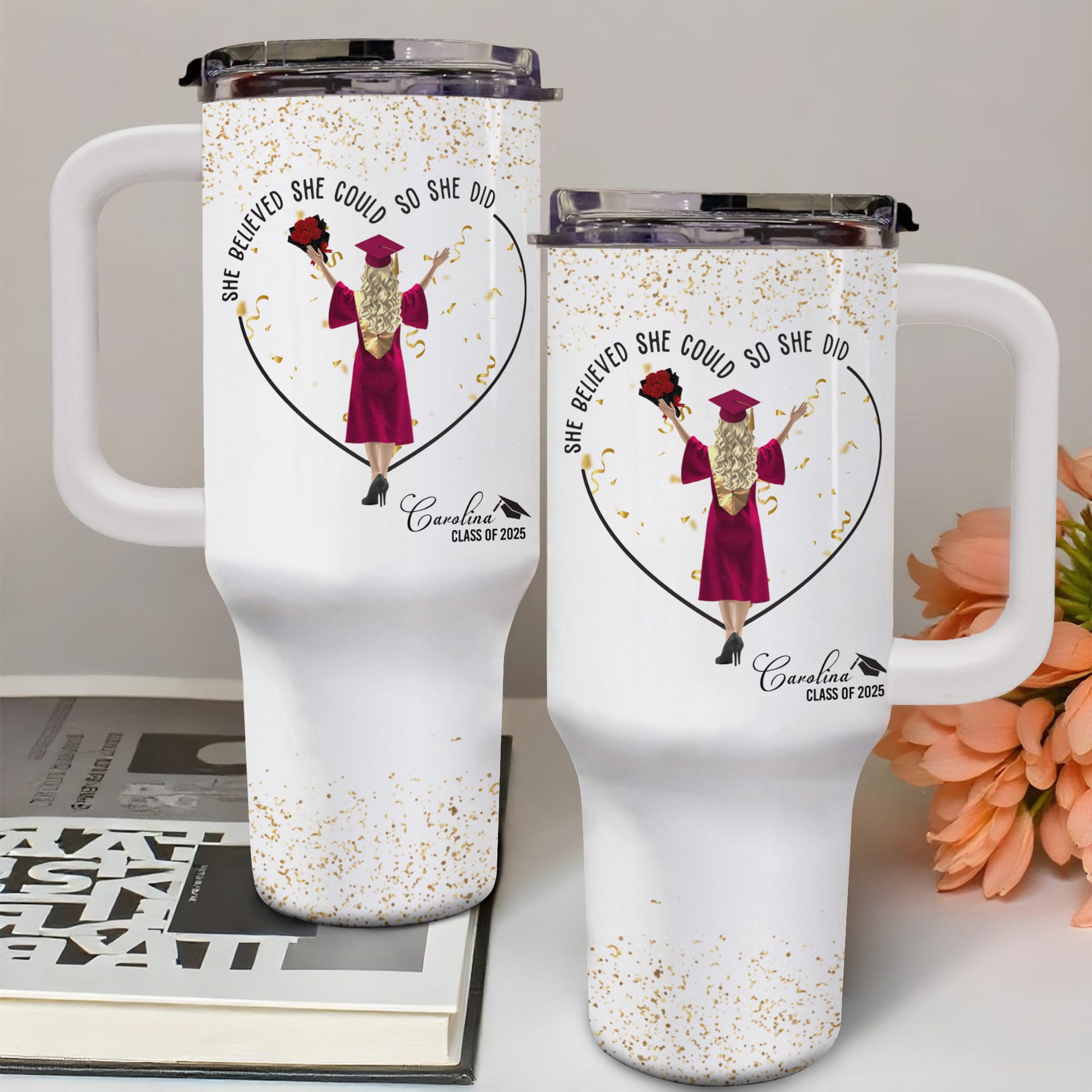 She Believed She Could So She Did, Graduation Cap and Confetti