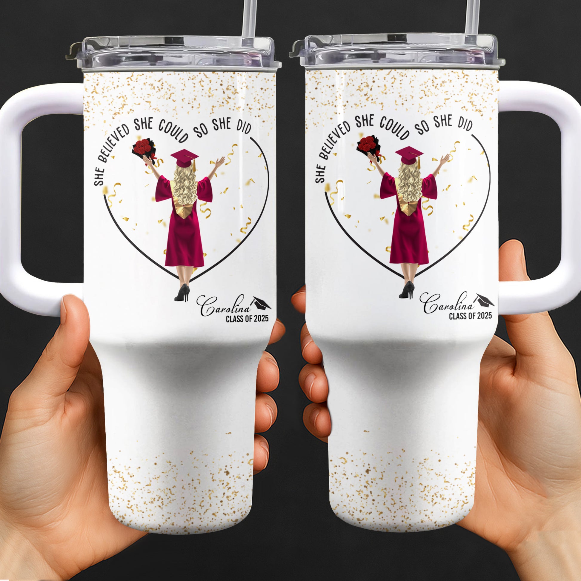 She Believed She Could So She Did, Graduation Cap and Confetti