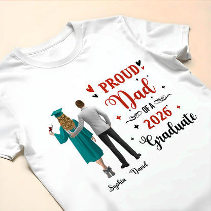 Proud Dad Of A Graduate With Hearts And Diploma