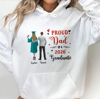 Proud Dad Of A Graduate With Hearts And Diploma