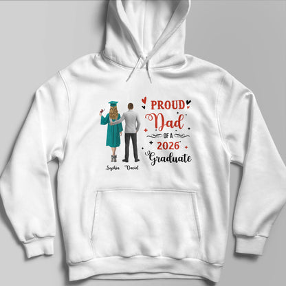 Proud Dad Of A Graduate With Hearts And Diploma