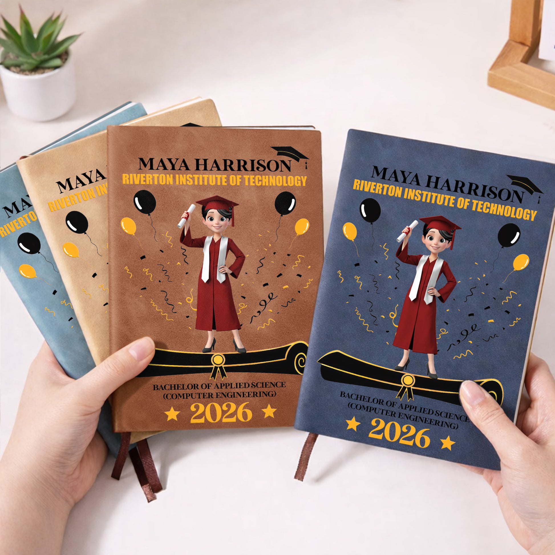 A Proud Graduate Standing Tall With Graduation Cap And Diploma