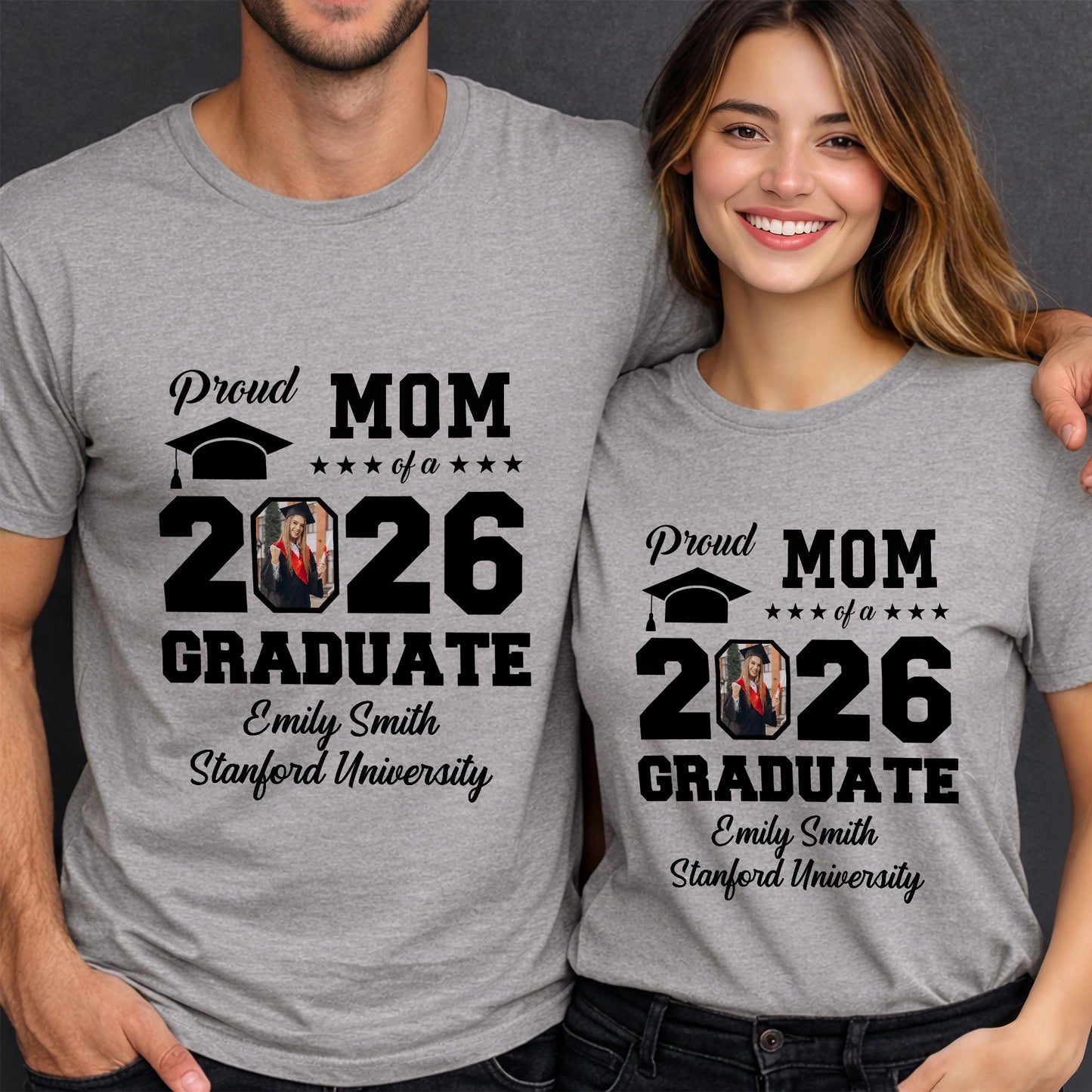 Proud Mom Of A Graduate With Graduation Cap And Photo Frame