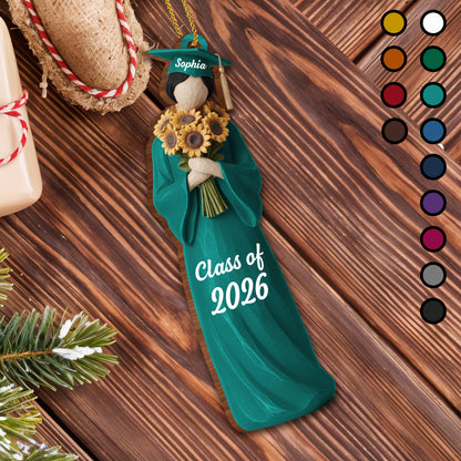 Graduation Cap And Flowers Class of [Year]