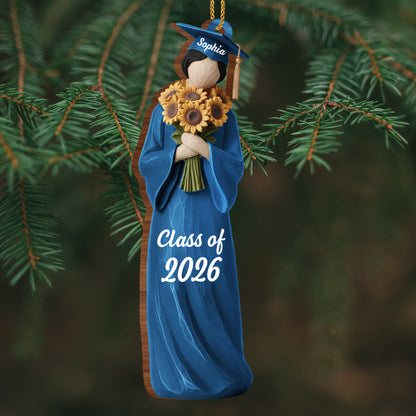 Graduation Cap And Flowers Class of [Year]