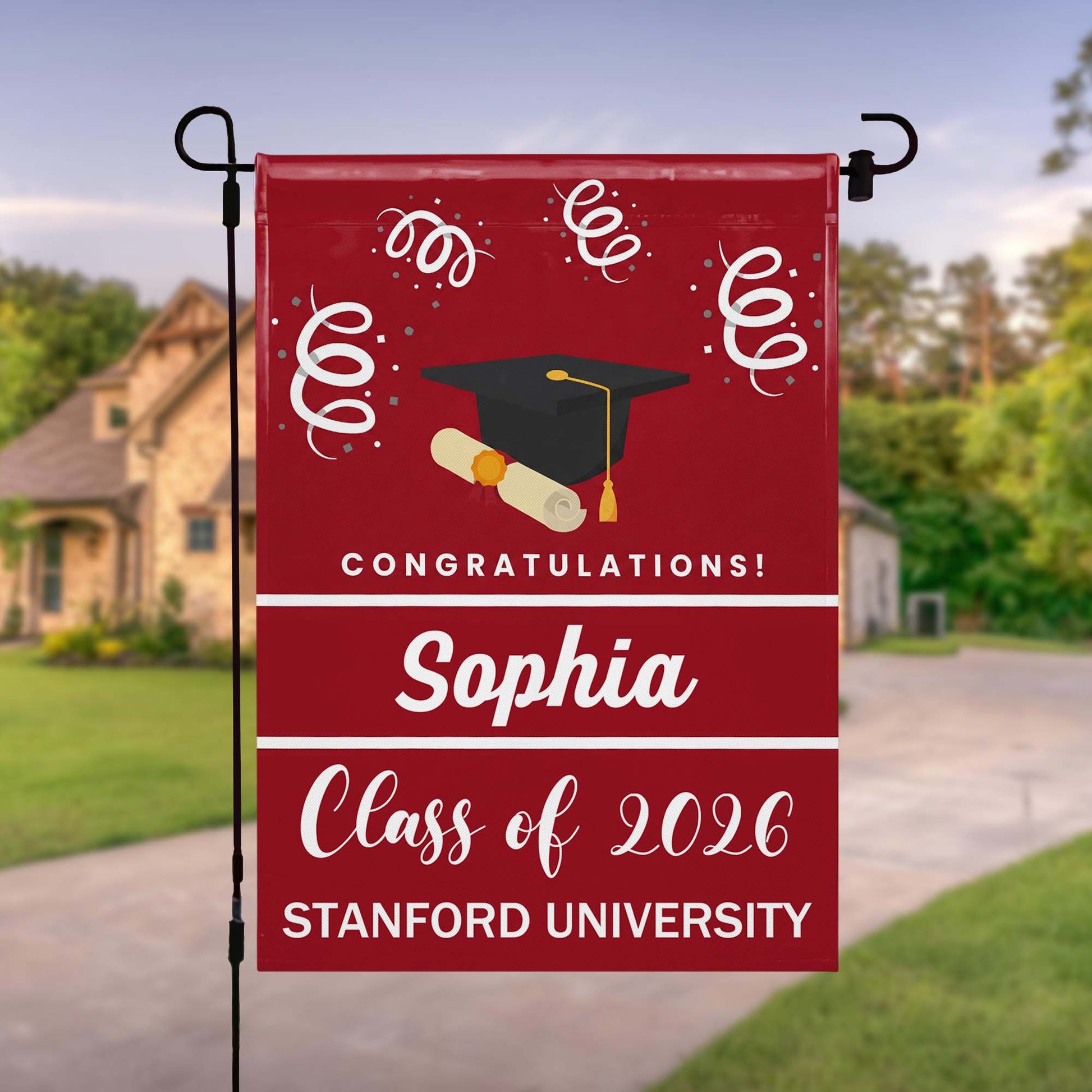 Congratulations Class Of Graduation Cap And Diploma Scroll