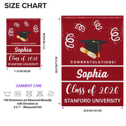 Congratulations Class Of Graduation Cap And Diploma Scroll