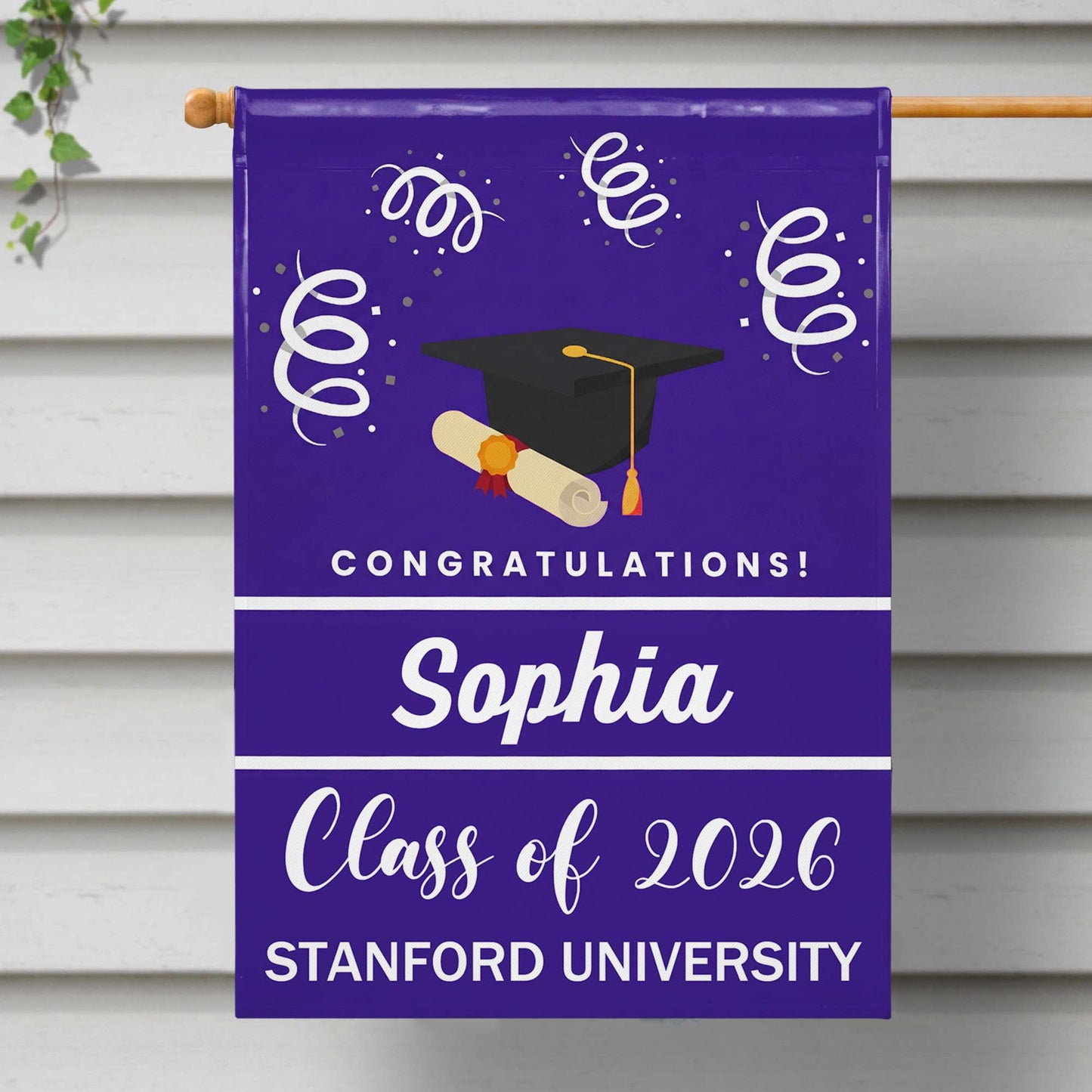 Congratulations Class Of Graduation Cap And Diploma Scroll