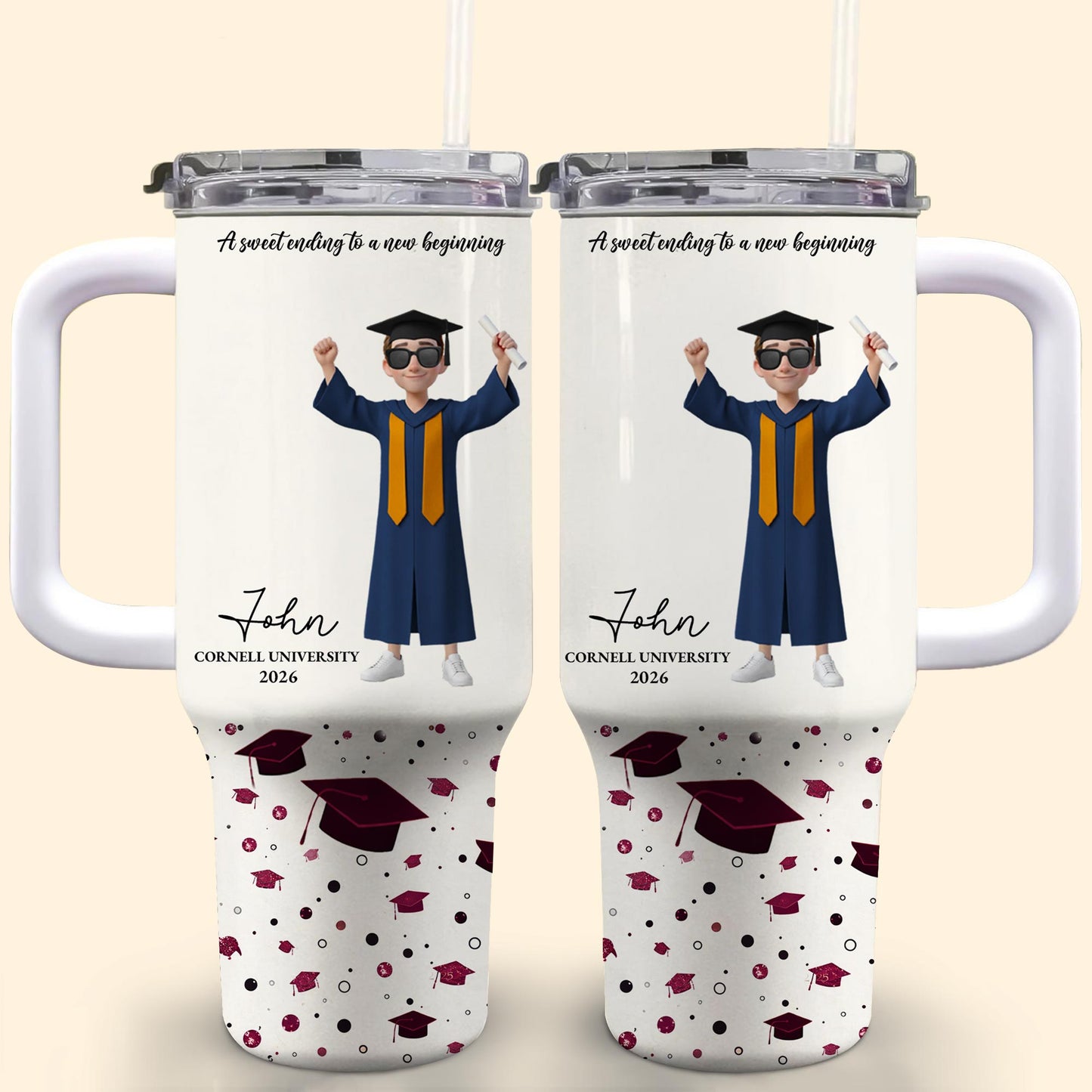 A Sweet Ending To A New Beginning Graduate Boy And Graduation Cap