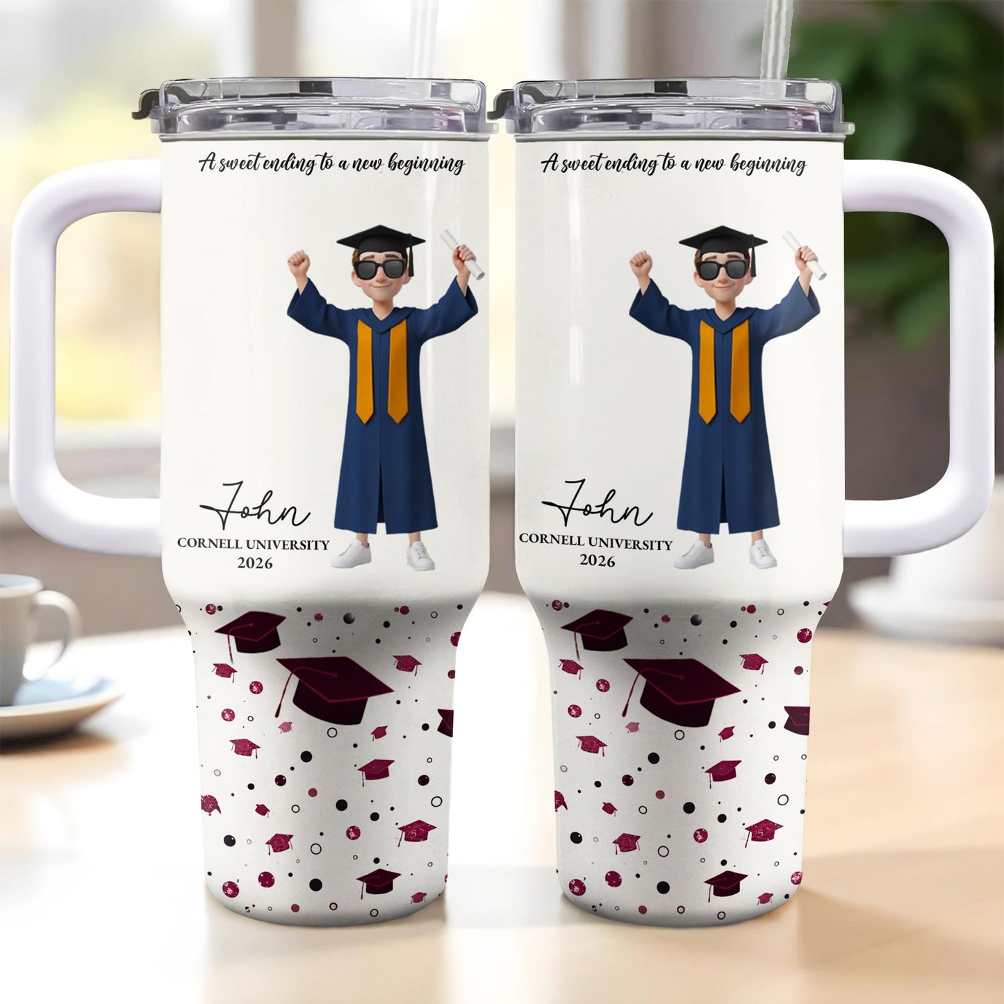 A Sweet Ending To A New Beginning Graduate Boy And Graduation Cap