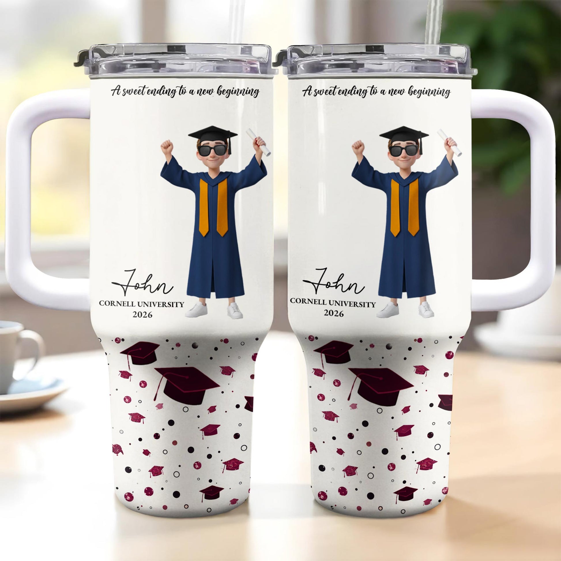 A Sweet Ending To A New Beginning Graduate Boy And Graduation Cap