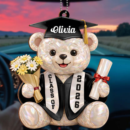 We Still Do Celebrating Our Wedding Anniversary Cruise Ship And Hearts - Personalized Custom Wood Ornament, Car Hanging Ornament - GRAD437_WCA