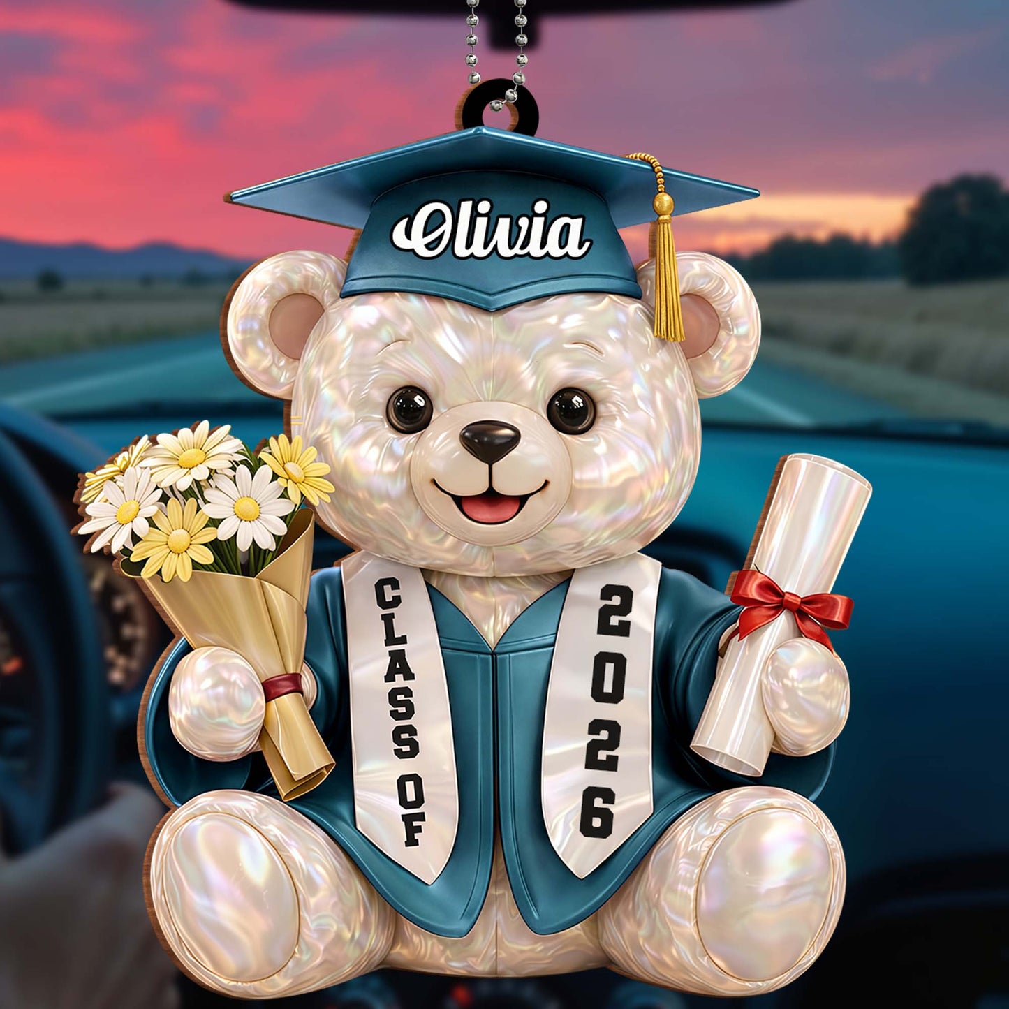 We Still Do Celebrating Our Wedding Anniversary Cruise Ship And Hearts - Personalized Custom Wood Ornament, Car Hanging Ornament - GRAD437_WCA