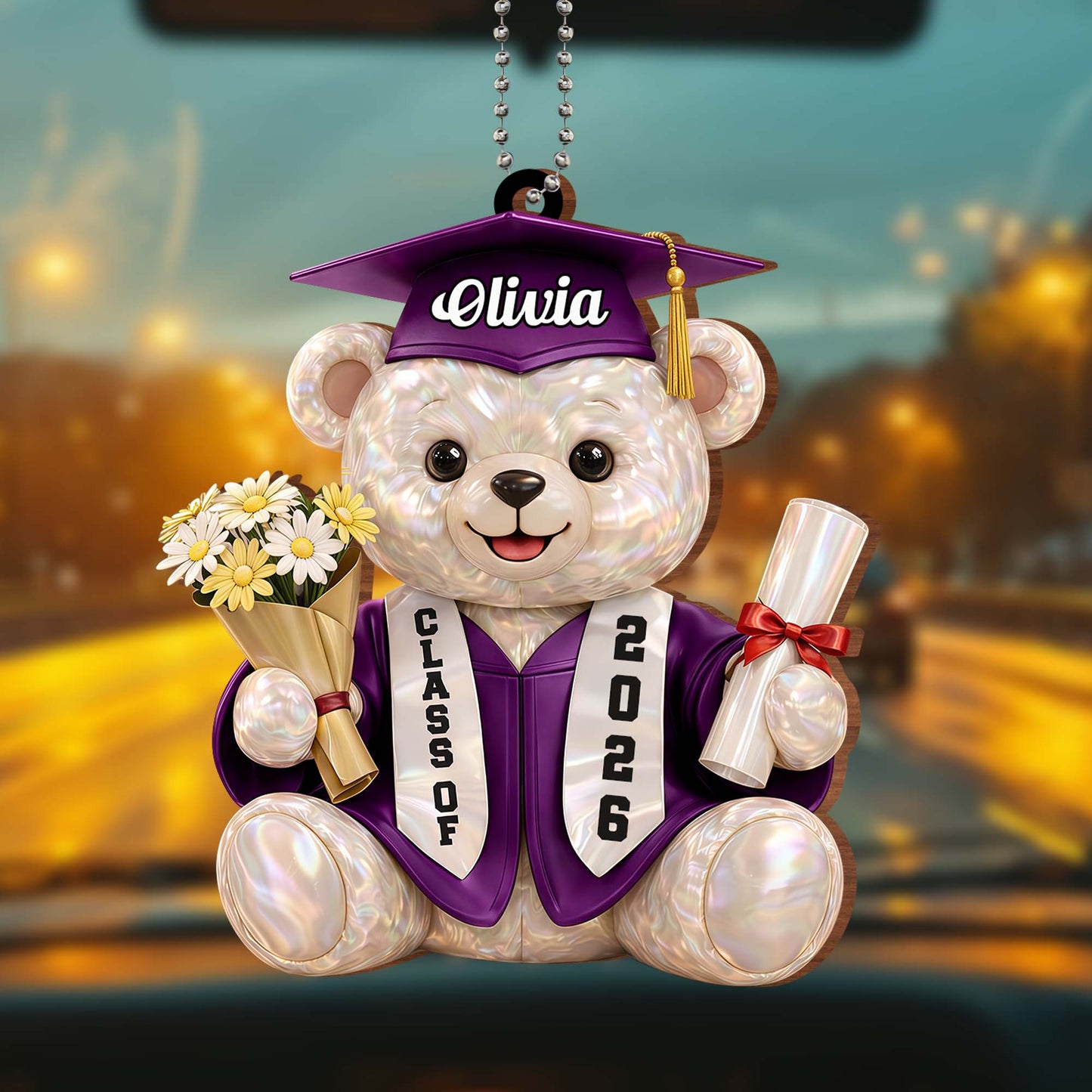 We Still Do Celebrating Our Wedding Anniversary Cruise Ship And Hearts - Personalized Custom Wood Ornament, Car Hanging Ornament - GRAD437_WCA