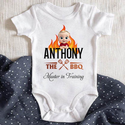 Anthony The BBQ Master In Training, Baby and BBQ Tools