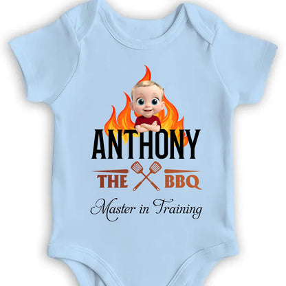 Anthony The BBQ Master In Training, Baby and BBQ Tools