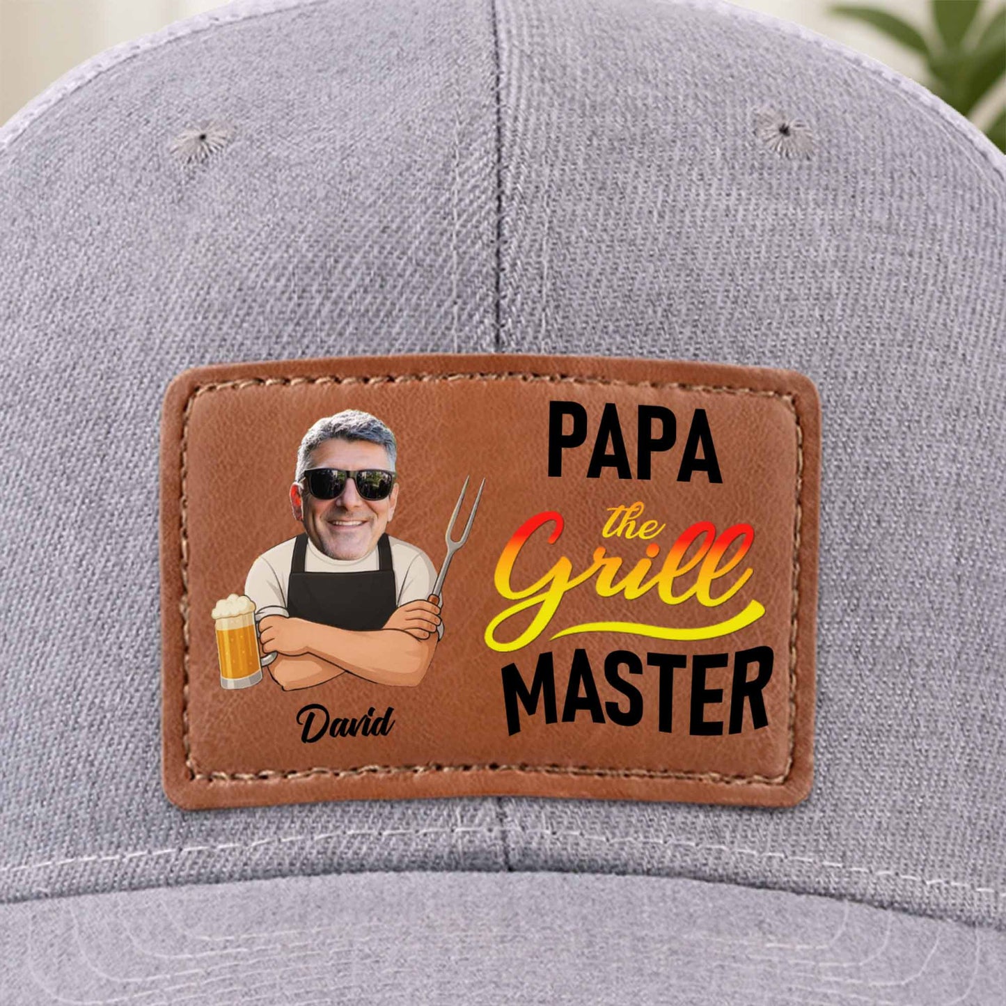 Papa The Grill Master With Grill Tools And Beer