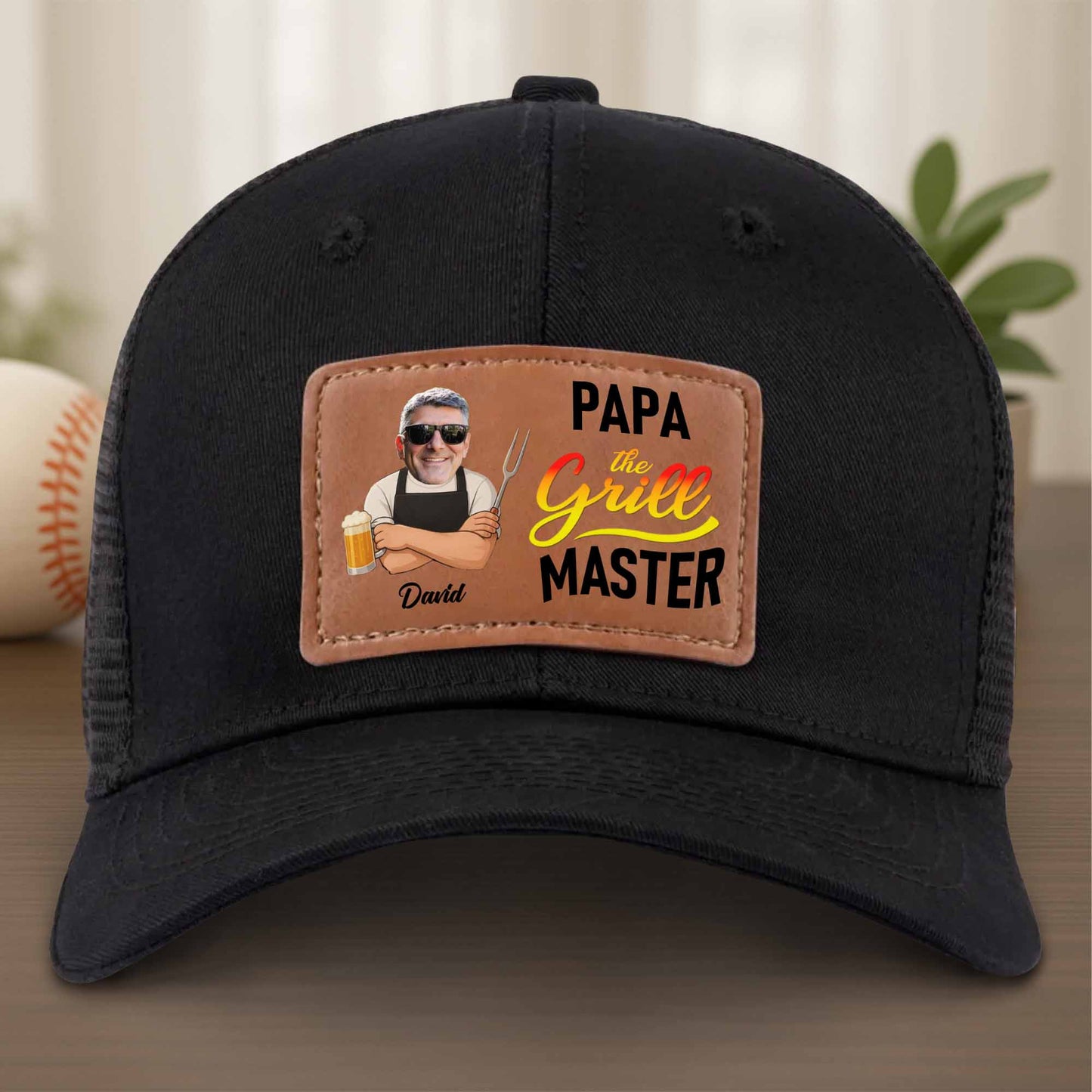 Papa The Grill Master With Grill Tools And Beer