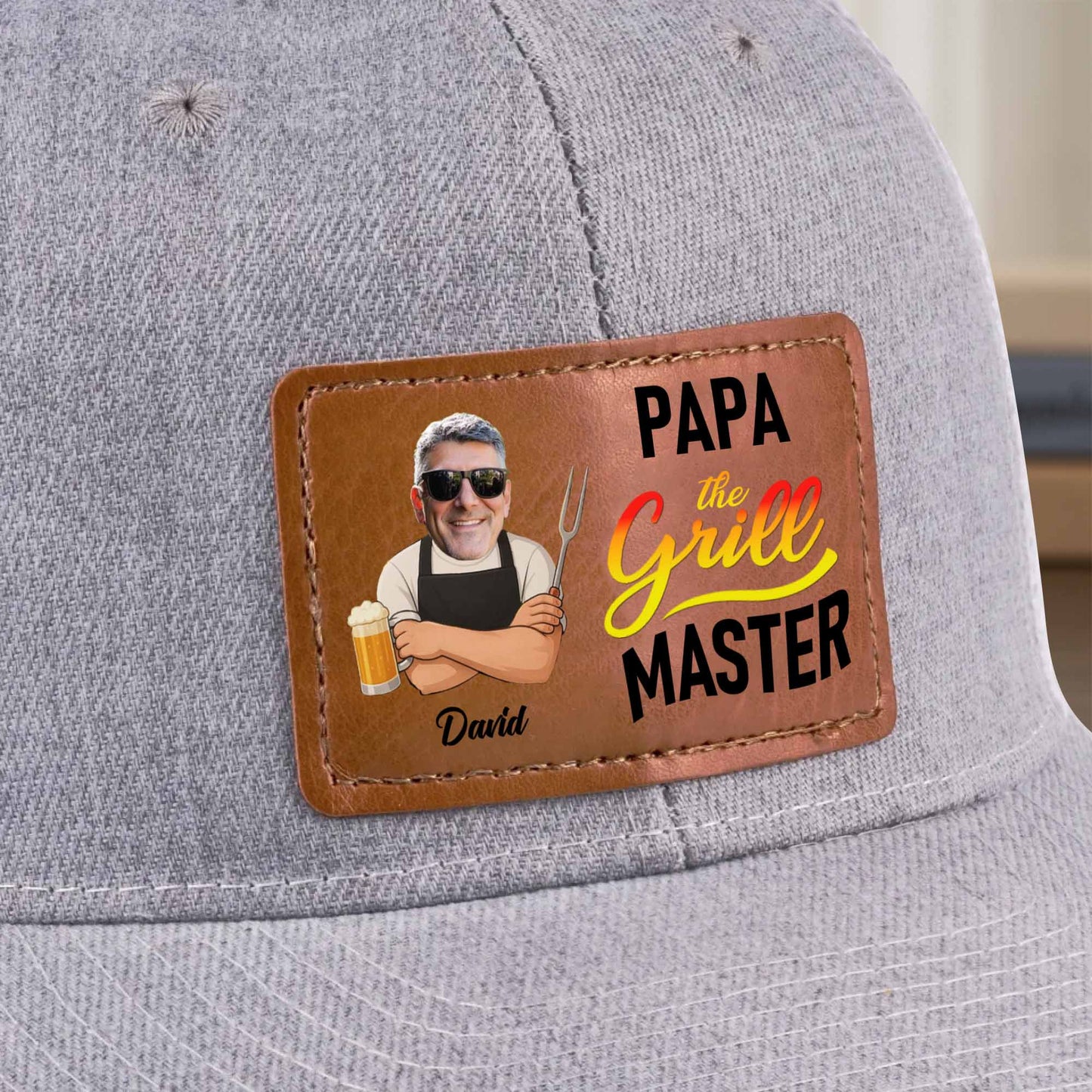 Papa The Grill Master With Grill Tools And Beer