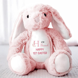 H is for Hannah Happy 1st Easter, Stuffed Bunny