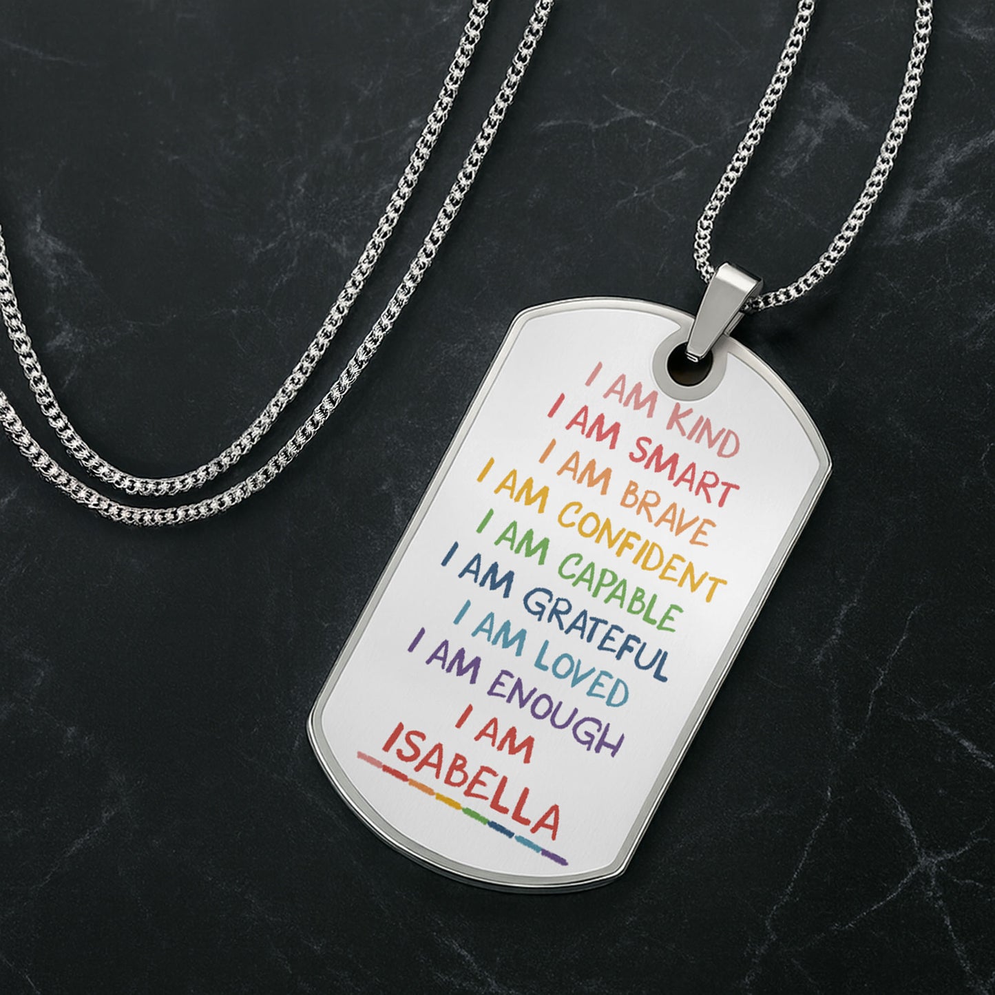 I Am Kind, I Am Smart, Empowering Affirmations Necklace