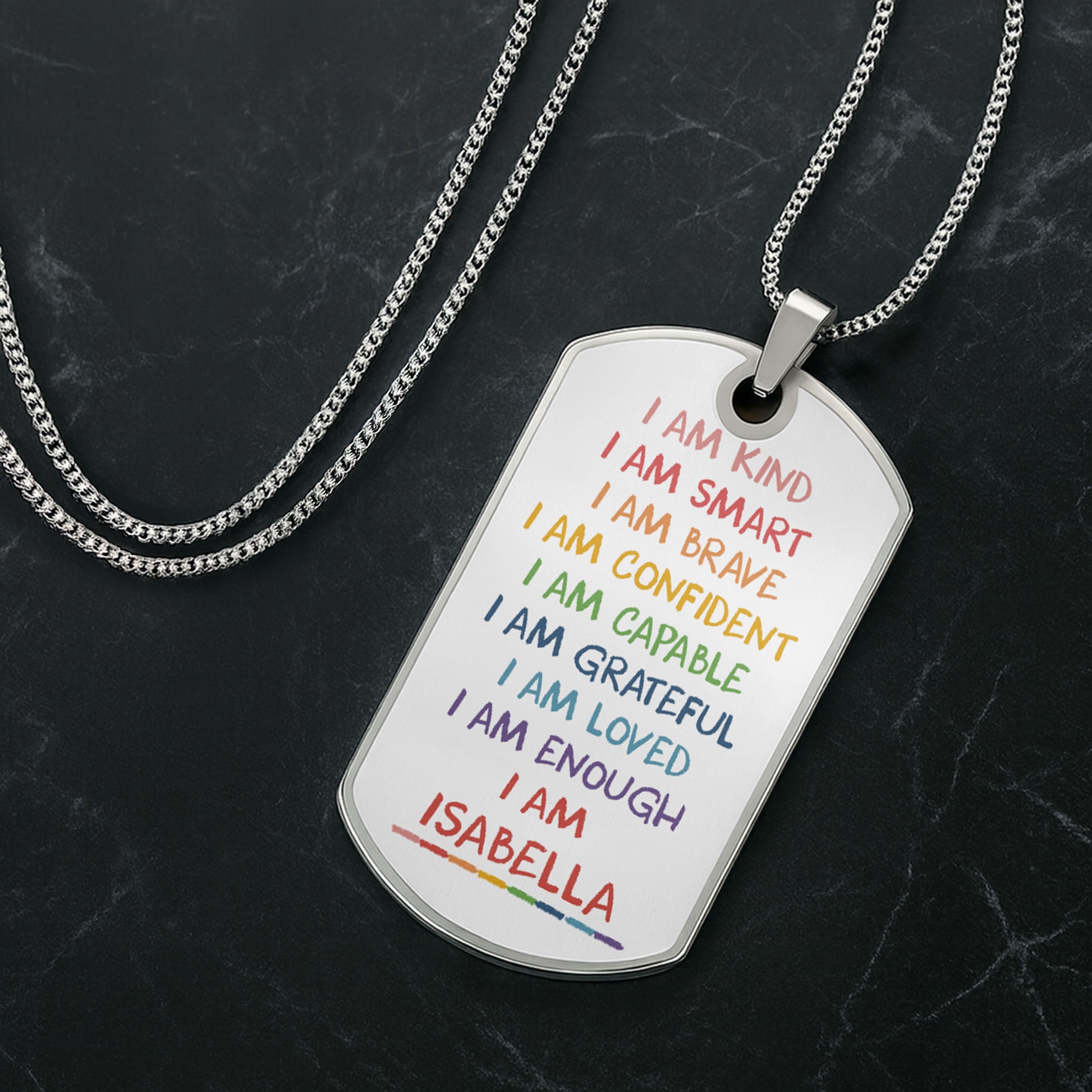 I Am Kind, I Am Smart, Empowering Affirmations Necklace