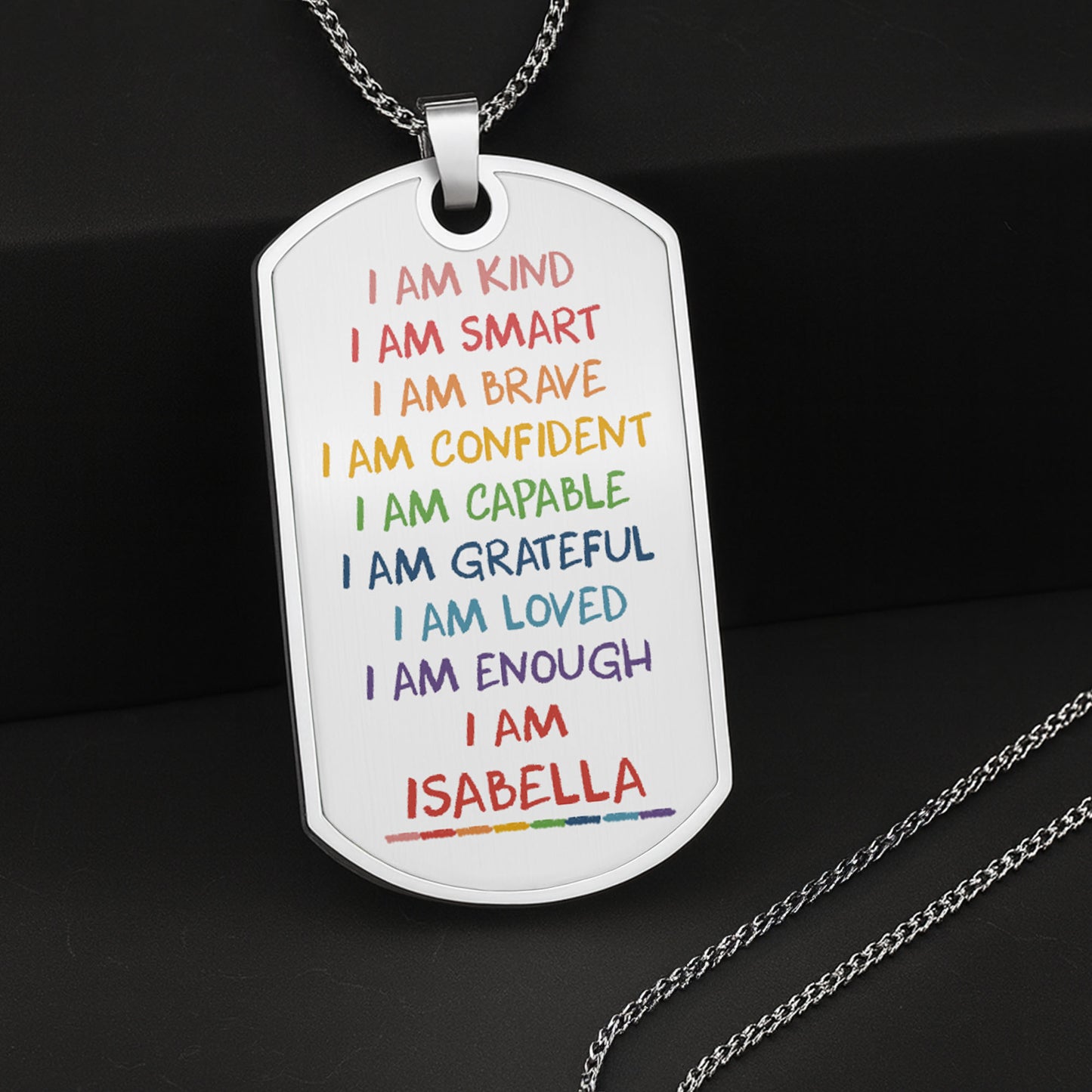 I Am Kind, I Am Smart, Empowering Affirmations Necklace