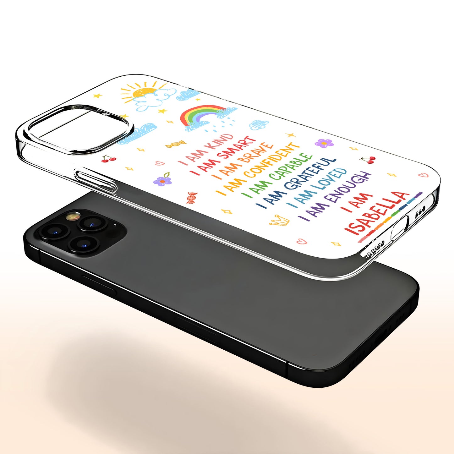 I Am Kind, I Am Smart, Empowering Phone Case Design