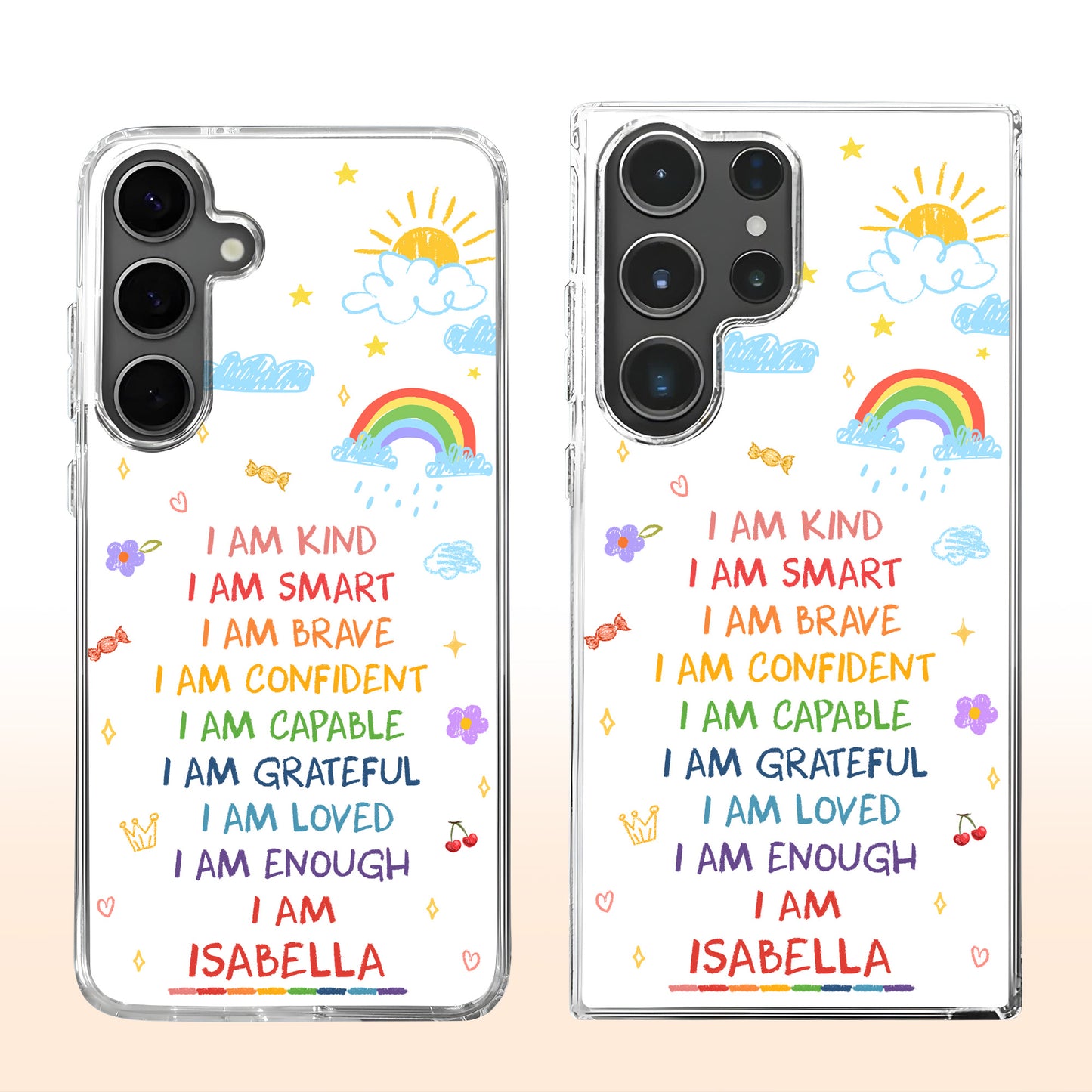 I Am Kind, I Am Smart, Empowering Phone Case Design